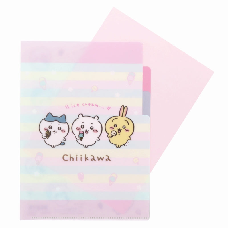 ちいかわ クリアファイルA5 3P(アイス)