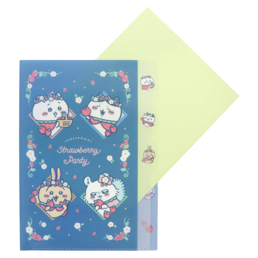 ちいかわ ダイカットクリアファイル5P(いちごケープ)