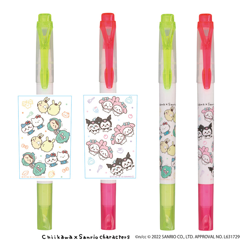 吉伊卡哇×三麗鷗角色 透明筆2支組