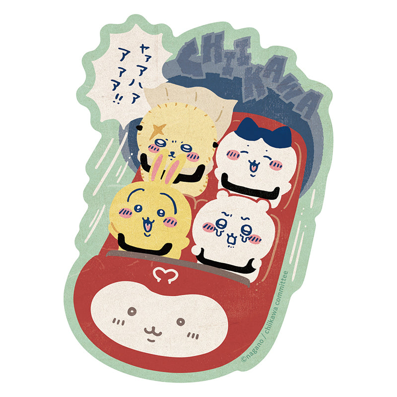 ちいかわ ワクワクゆうえんち トラベルステッカー (3)ジェットコースター