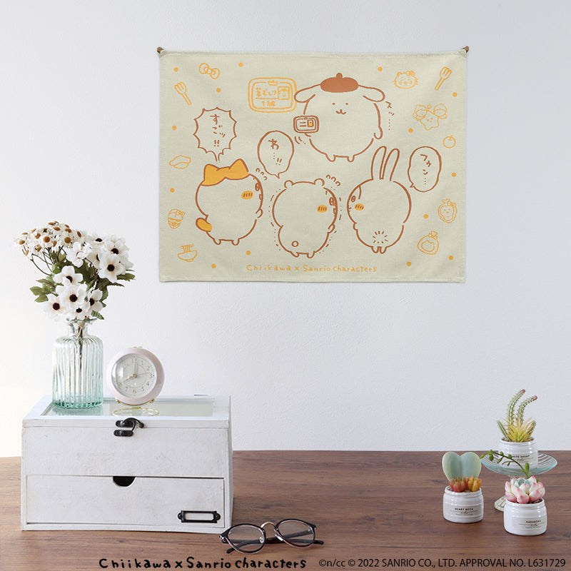 吉伊卡哇×三麗鷗角色 布料海報M(拔草檢定1級)
