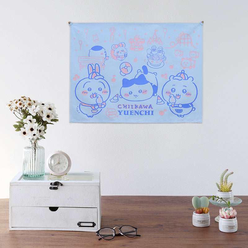 Chiikawa Fabric Poster M (Exciting Amusement Park)
