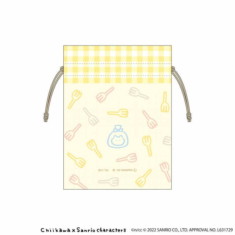 吉伊卡哇×三丽鸥角色 小束口袋(POMPOMPURIN×CHIIKAWA)