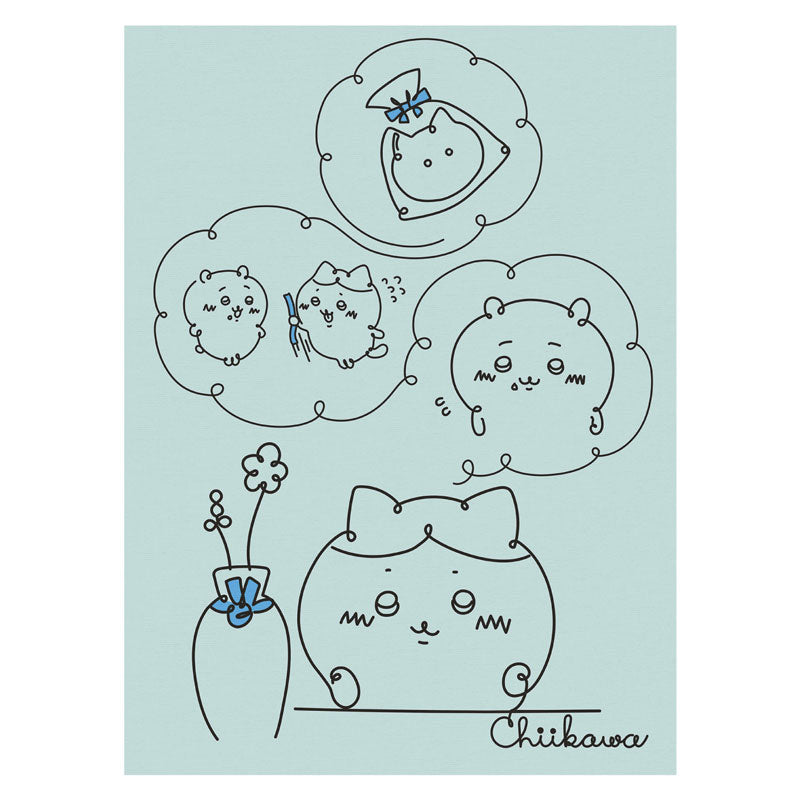 Chiikawa Fabric Poster M Ribbon