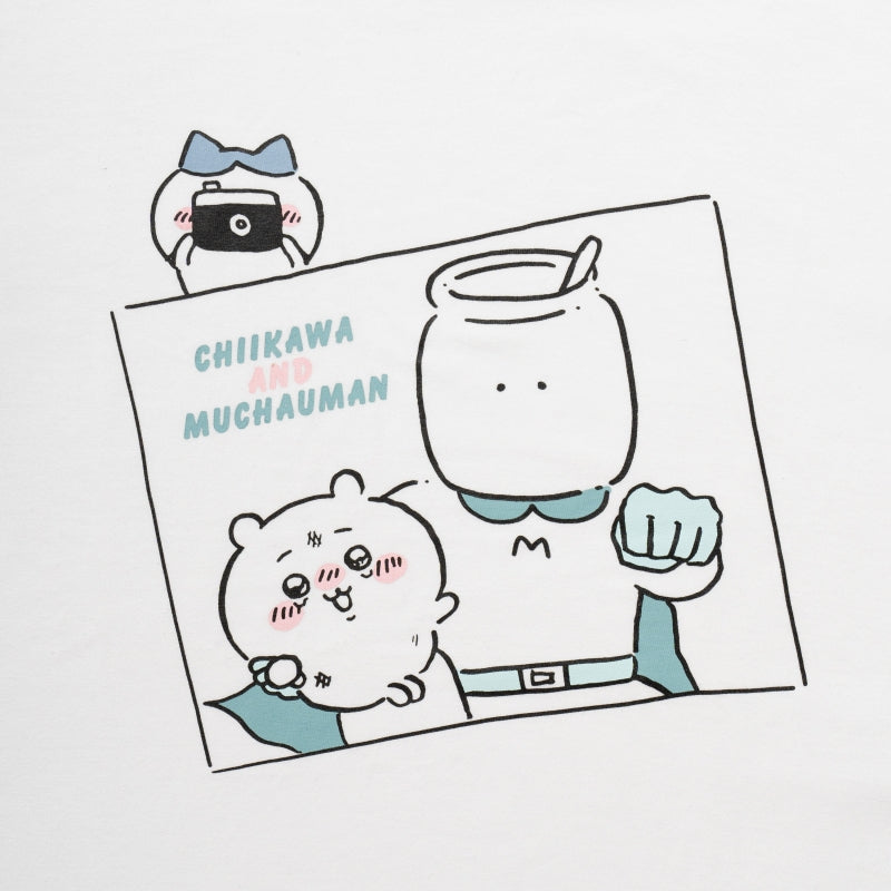 치이카와 T셔츠 무챠우맨 사진 화이트