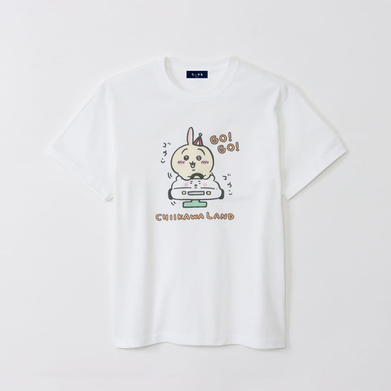 ちいかわらんど Tシャツ うさぎ ゴーカート ホワイト