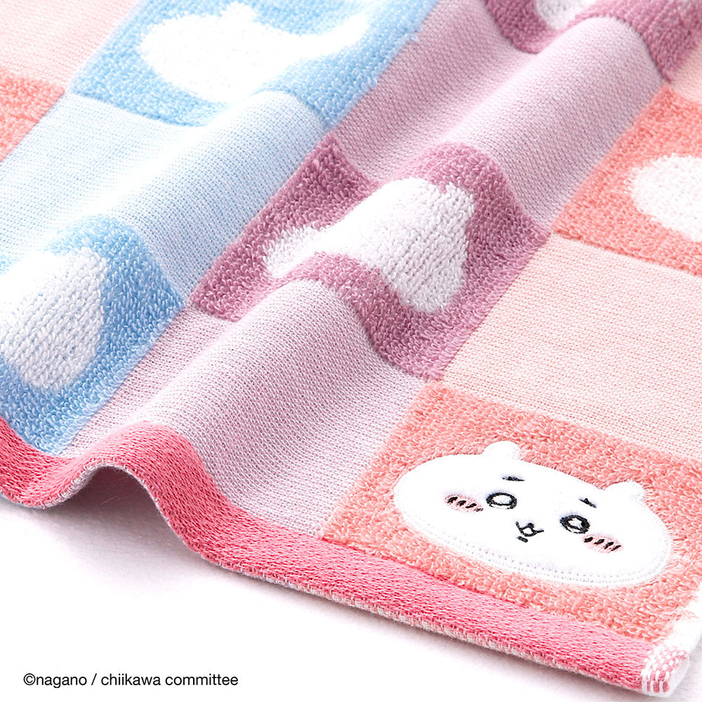 ちいかわ スモールバスタオル(パターン ピンク)