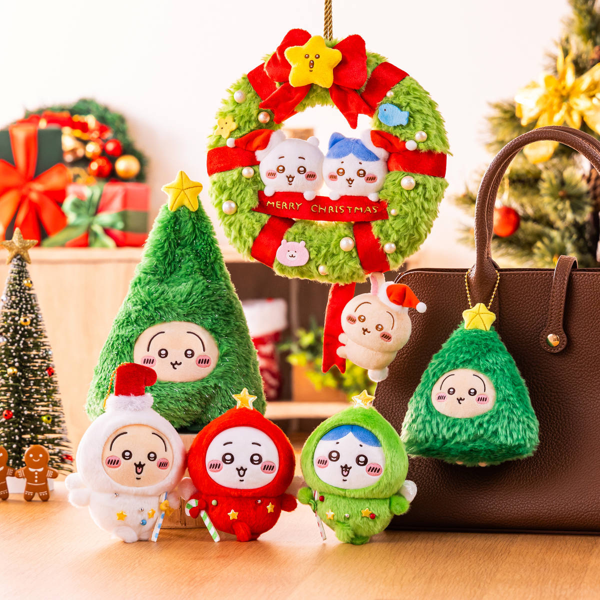 ちいかわ クリスマスの精マスコット（ハチワレ）