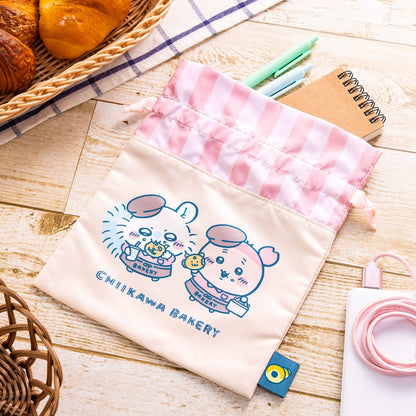 Chiikawa Bakery Drawstring Pouch (Momonga & Furuhonya)