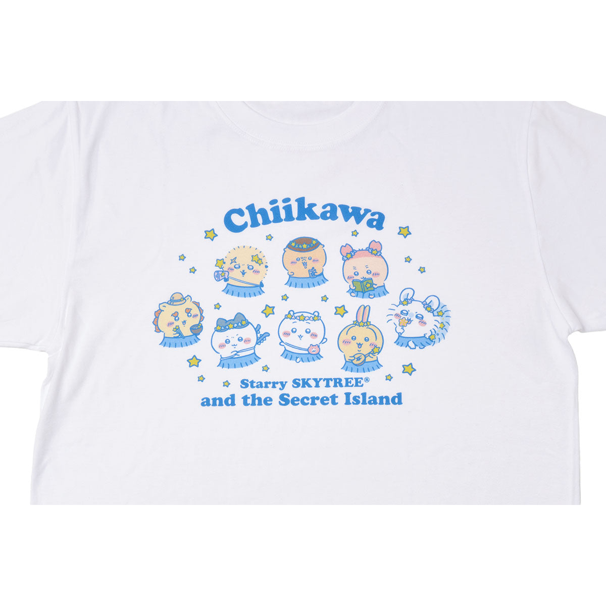 ちいかわ ちいかわ☆星ふるスカイツリー(R)とひみつの島 Tシャツ