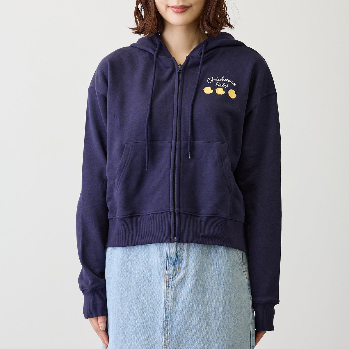 ちいかわ Chiikawa Baby ZIPパーカー おまる ネイビー