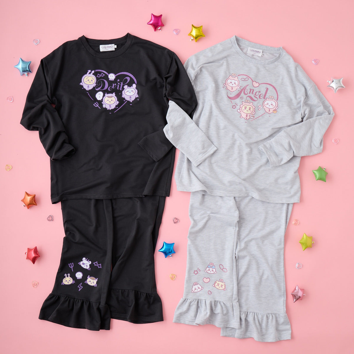 ちいかわ てんし♡あくま ルームウェアセットアップ ANGEL モクグレー