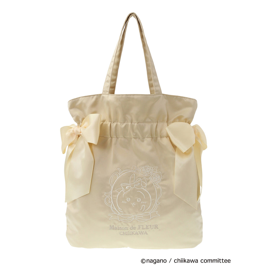 Chiikawa Maison de FLEUR embroidery Double Ribonte Bag (Rabbit)