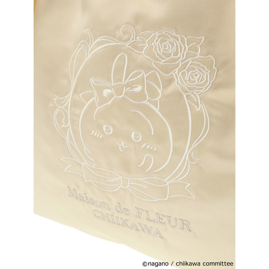 Chiikawa Maison de FLEUR embroidery Double Ribonte Bag (Rabbit)