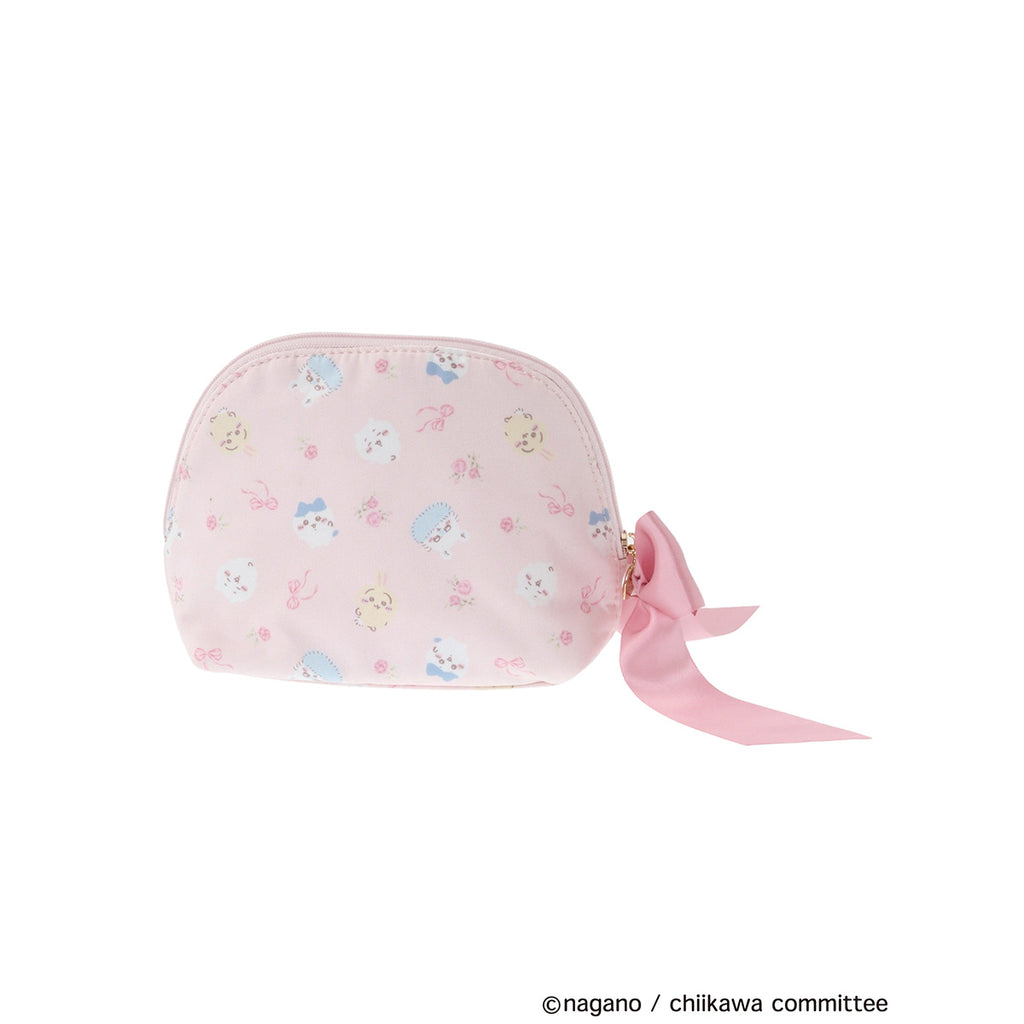 【reservation】Chiikawa Maison de FLEUR Total Pattern Round Pouch [Scheduled to be shipped sequentially from mid -March 2025 (not canceled in the case of postponement of shipping)]