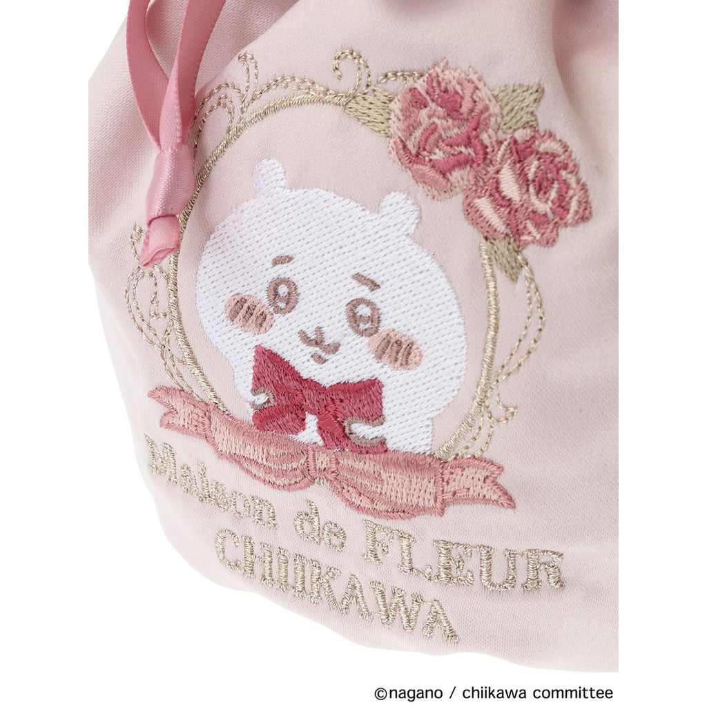 Chiikawa Maison de FLEUR embroidery drawstring