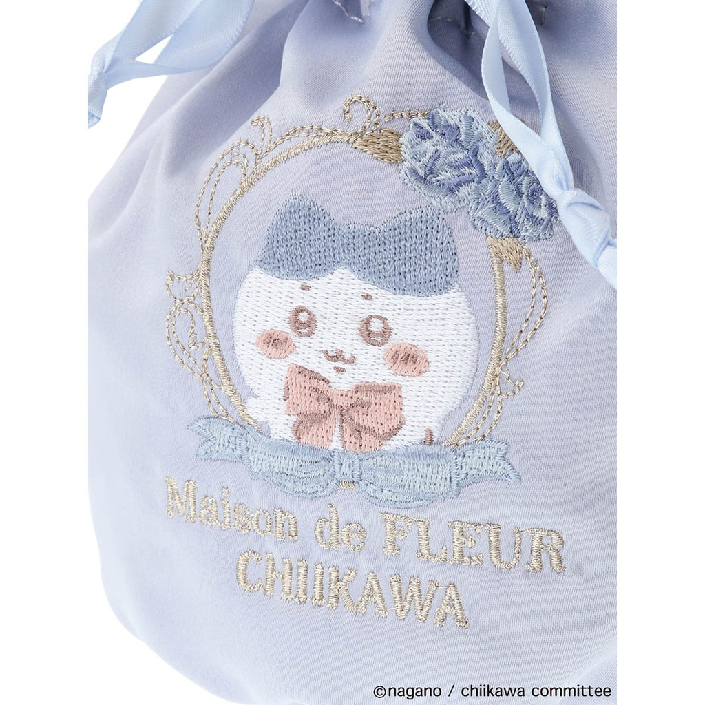 【予約】ちいかわ Maison de FLEUR 刺繍巾着（ハチワレ）【2025年3月中旬より順次発送予定（発送延期の場合もキャンセル不可）】【通常商品と同時購入・配送希望日指定不可】【キャンペーン対象外】