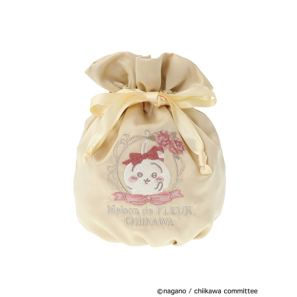 【reservation】Chiikawa Maison de Fleur embroidery drawstring (Usagi[