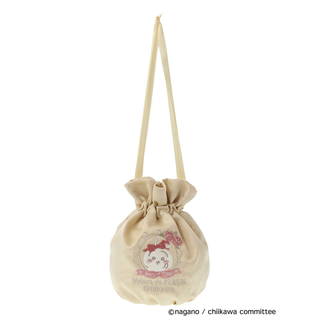 Chiikawa Maison de FLEUR embroidery drawstring (rabbit)