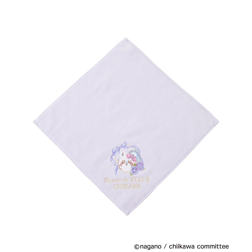 【reservation】Chiikawa Maison de Fleur embroidery towel handkerchief (Momonga[