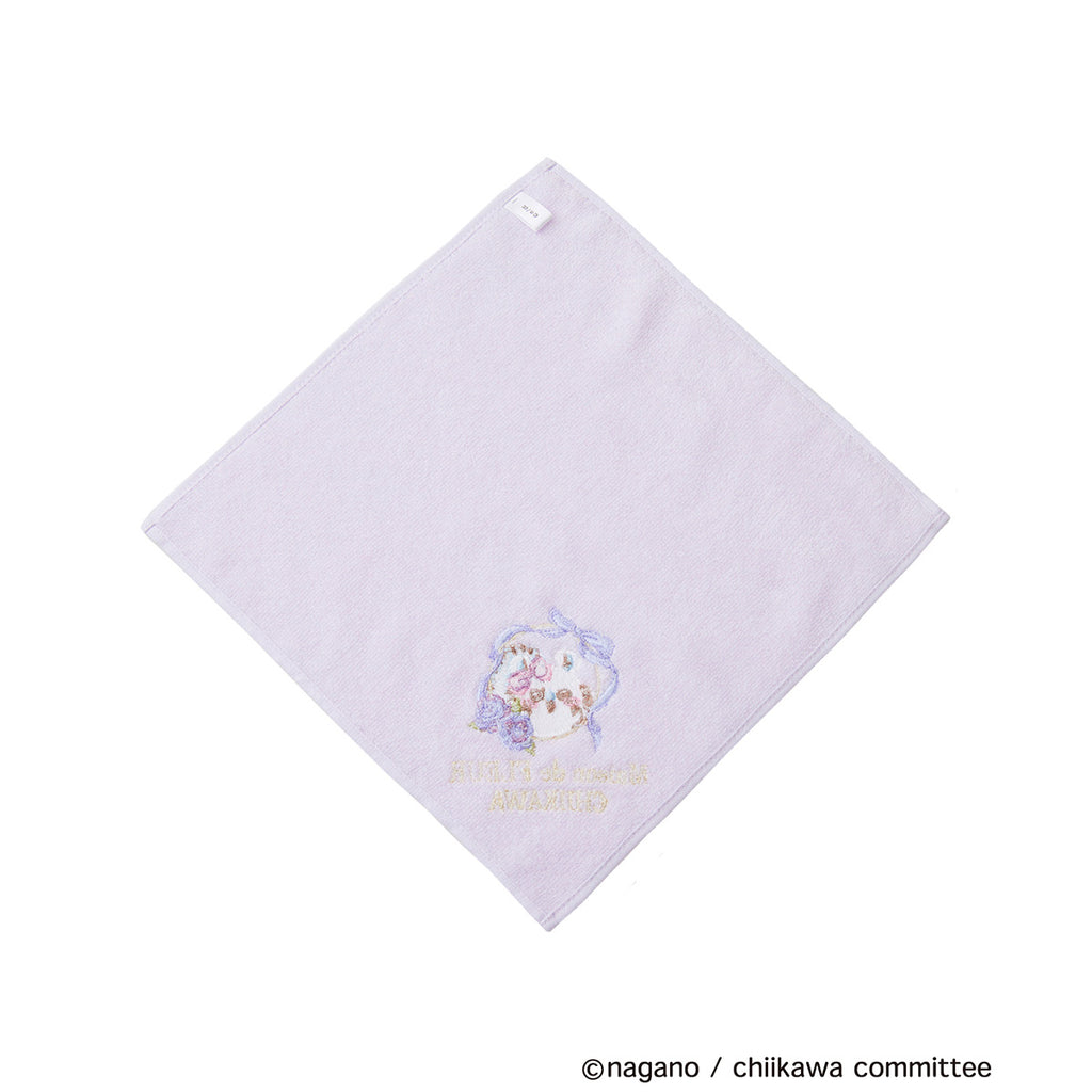 【reservation】Chiikawa Maison de Fleur embroidery towel handkerchief (Momonga[