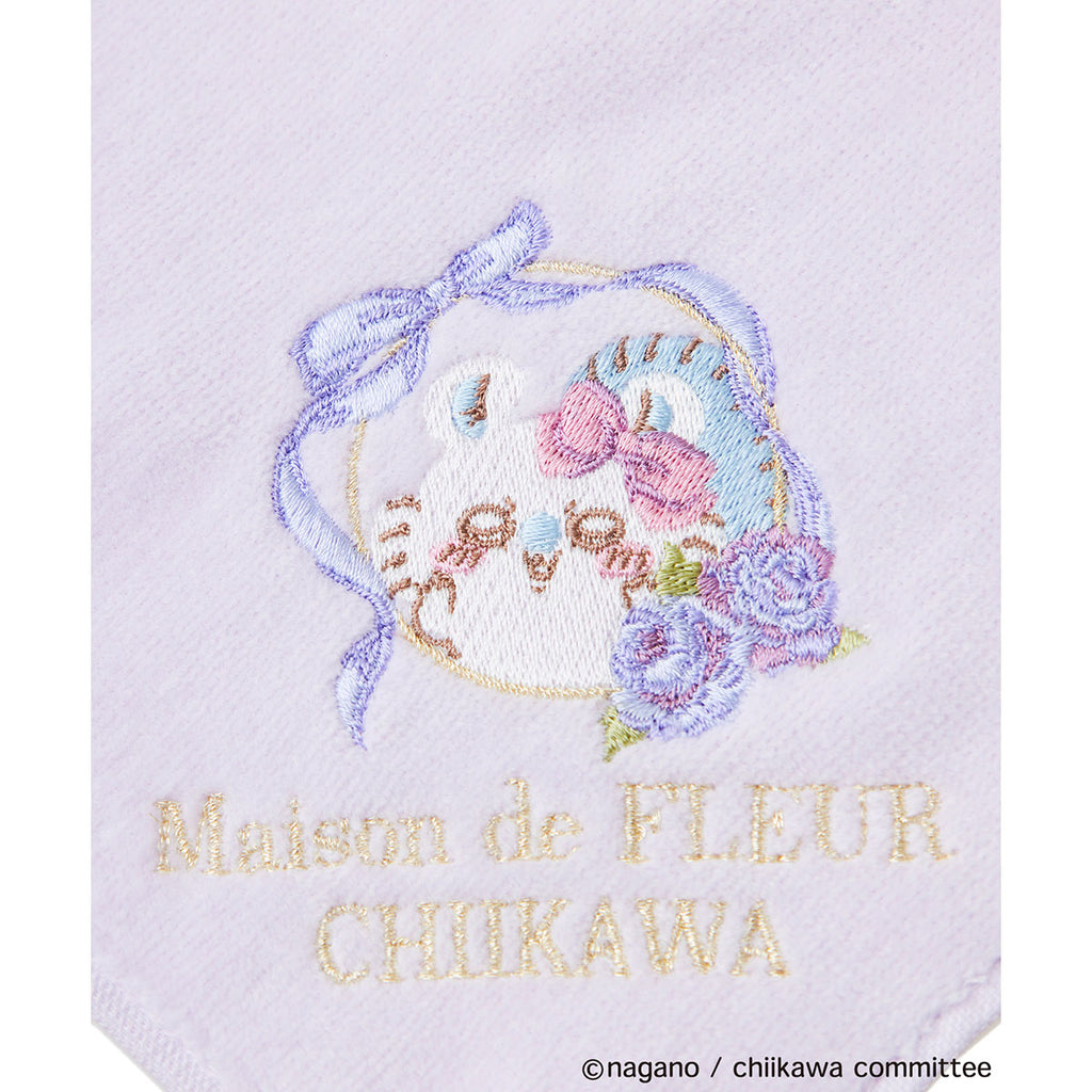 【reservation】Chiikawa Maison de Fleur embroidery towel handkerchief (Momonga[