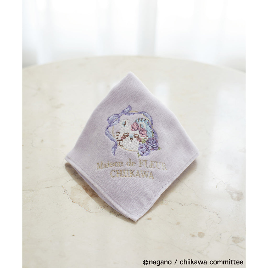 【reservation】Chiikawa Maison de Fleur embroidery towel handkerchief (Momonga[