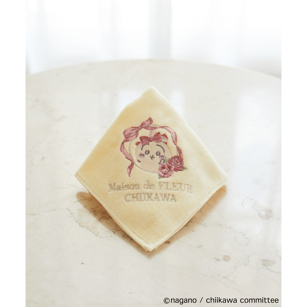 Chiikawa Maison de FLEUR embroidery handkerchief (rabbit)