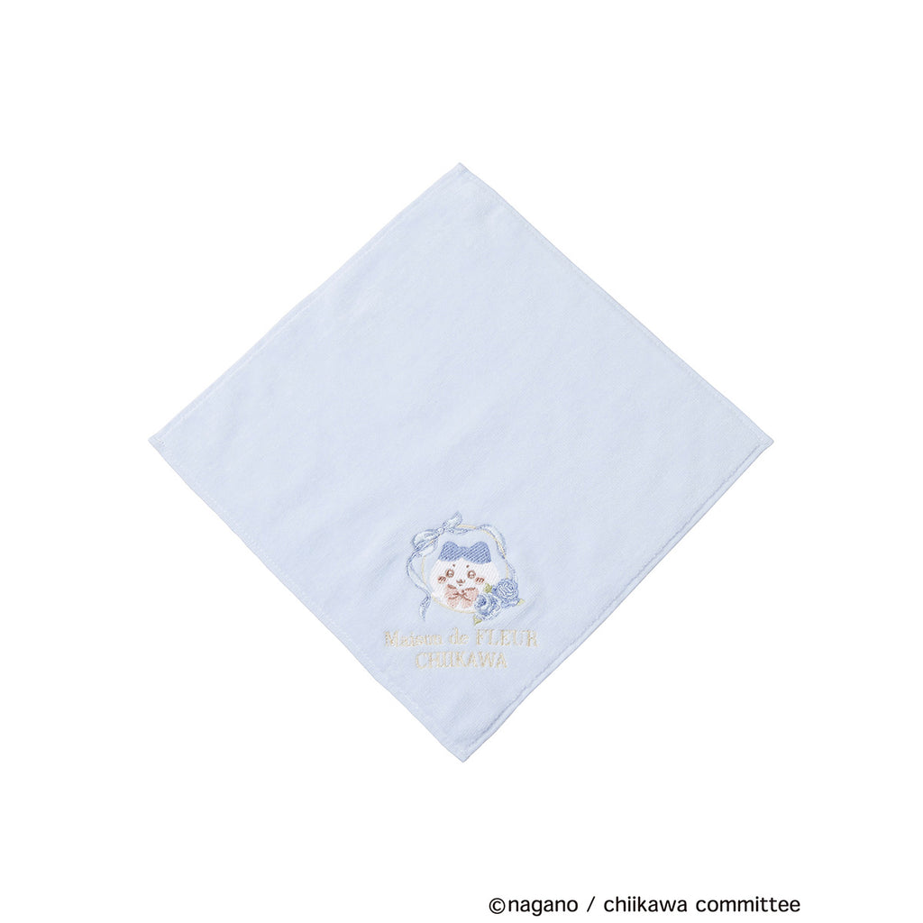 Chiikawa Maison de Fleur embroidery towel handkerchief (Hachiware）