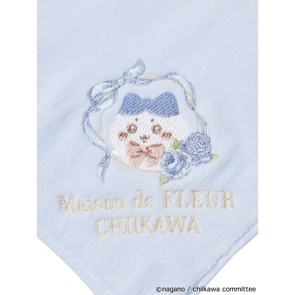 Chiikawa Maison de Fleur embroidery towel handkerchief (Hachiware）