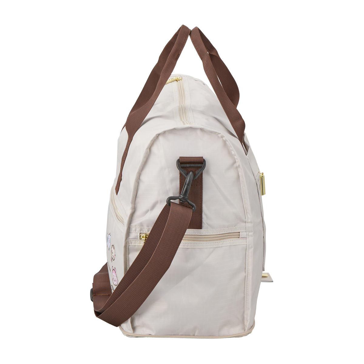 Chiikawa Foldable Boston Bag (Beige Circle) | Chiikawa Market
