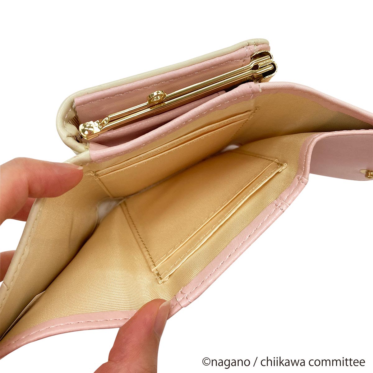 ちいかわ プリント口金財布（ピンク）