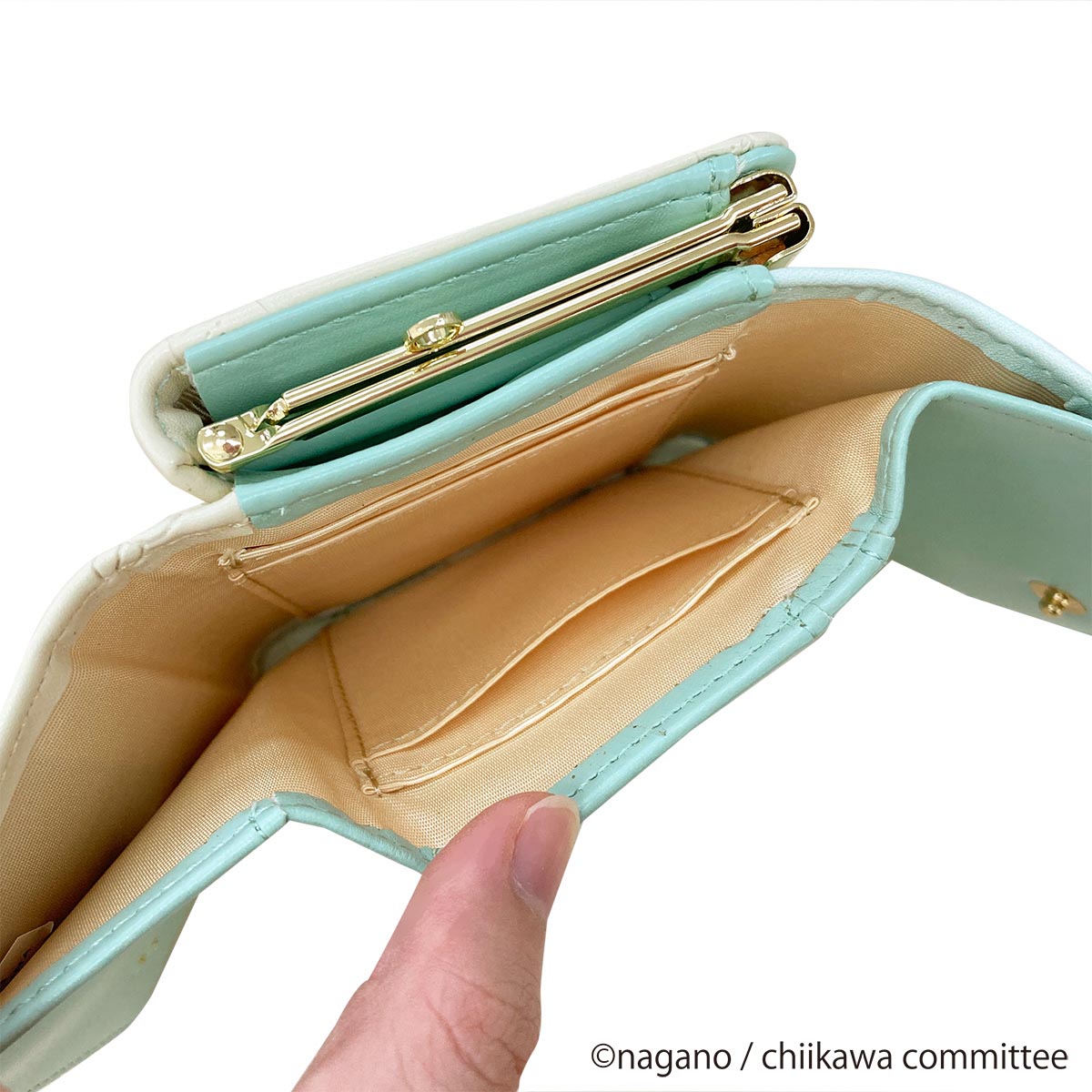 ちいかわ プリント口金財布（ミント）