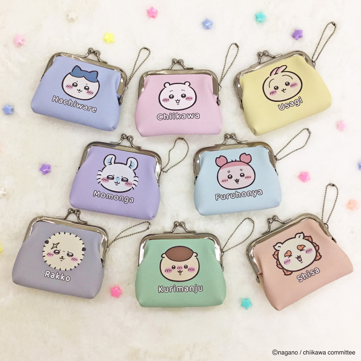 うさぎ￣(=∵=)￣　ミニがま口☆通帳入れとミニがま口☆ころころポーチ2点 ちいかわ アニメ『ちいかわ』 ミニがま口コインケース（うさぎ