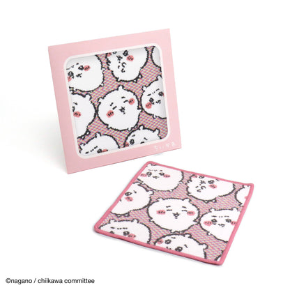 Chiikawa Chenille Woven Towel Handkerchief (Chiikawa Lots Pink)