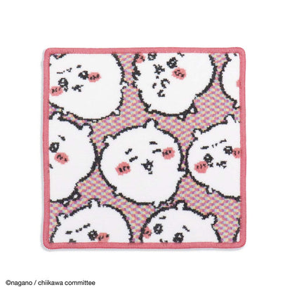 Chiikawa Chenille Woven Towel Handkerchief (Chiikawa Lots Pink)