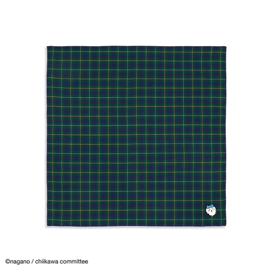 Chiikawa Fabric Handkerchief (Tartan Check A Green)