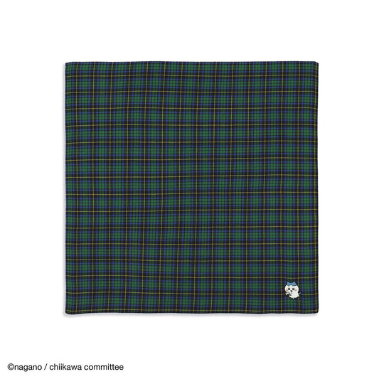 Chiikawa Fabric Handkerchief (Tartan Check B Green)