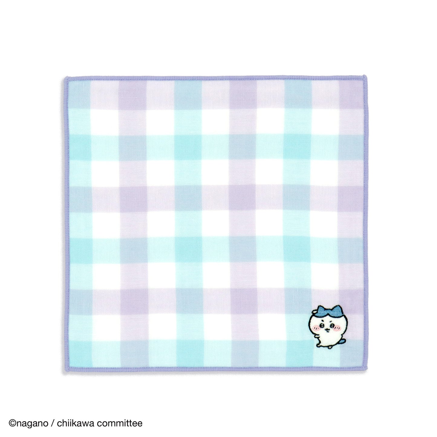 Chiikawa 8-Layer Gauze Handkerchief (Block Check Green)