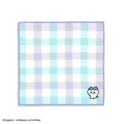 Chiikawa 8-Layer Gauze Handkerchief (Block Check Green)