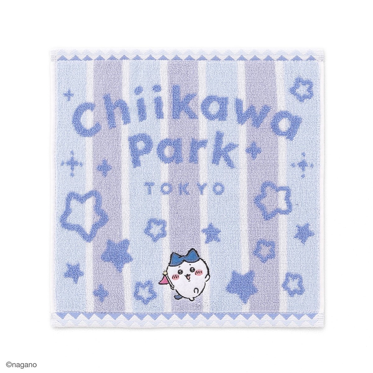 ちいかわ ちいかわパーク ストライプ ミニタオルハンカチ（ブルー