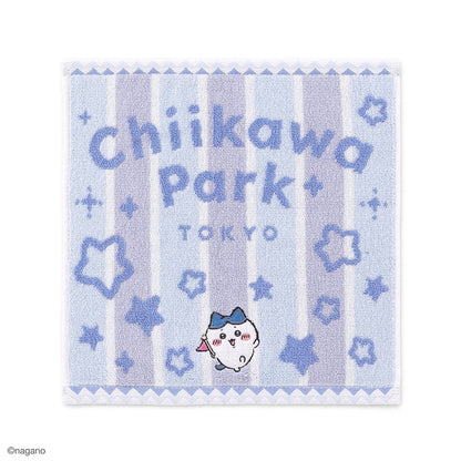 ちいかわ ちいかわパーク ストライプ ミニタオルハンカチ（ブルー）