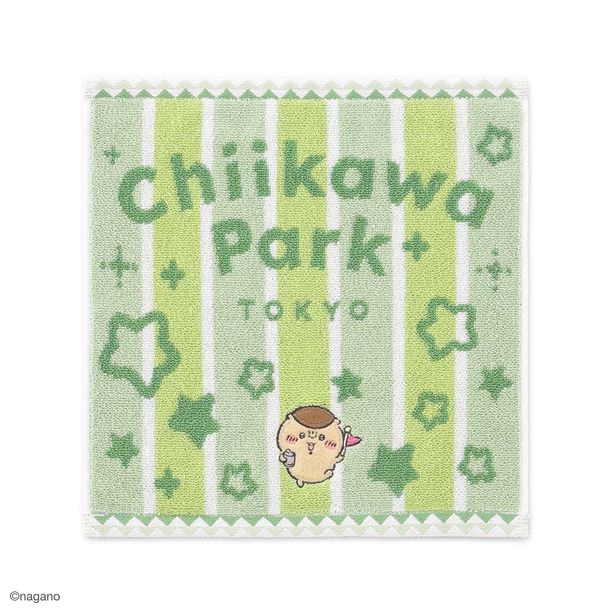 ちいかわ ちいかわパーク ストライプ ミニタオルハンカチ（グリーン