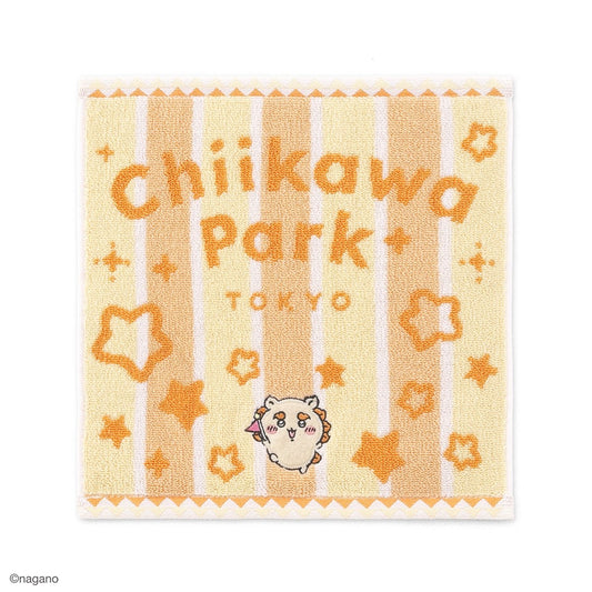 ちいかわ ちいかわパーク ストライプ ミニタオルハンカチ（オレンジ）
