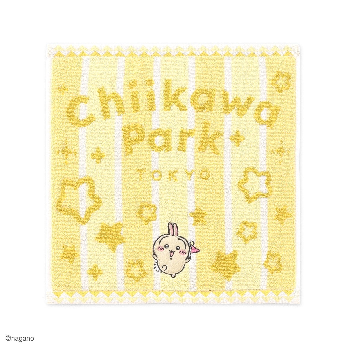 ちいかわ ちいかわパーク ストライプ ミニタオルハンカチ（イエロー