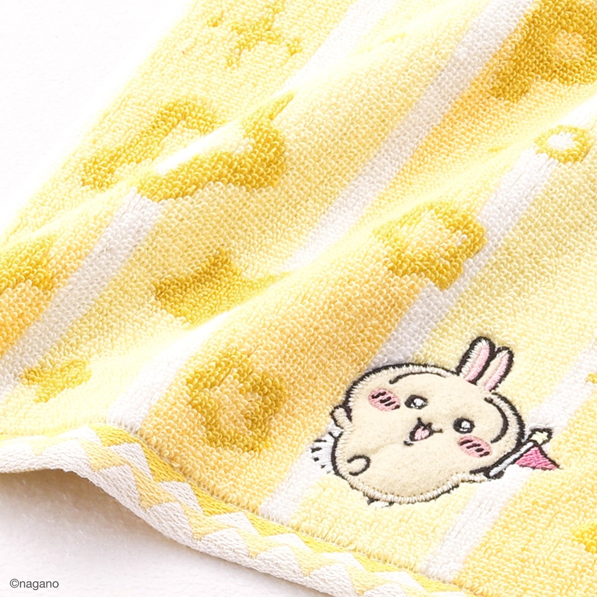 ちいかわ ちいかわパーク ストライプ ミニタオルハンカチ（イエロー