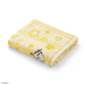 Chiikawa Park Stripe Face Towel (Yellow)