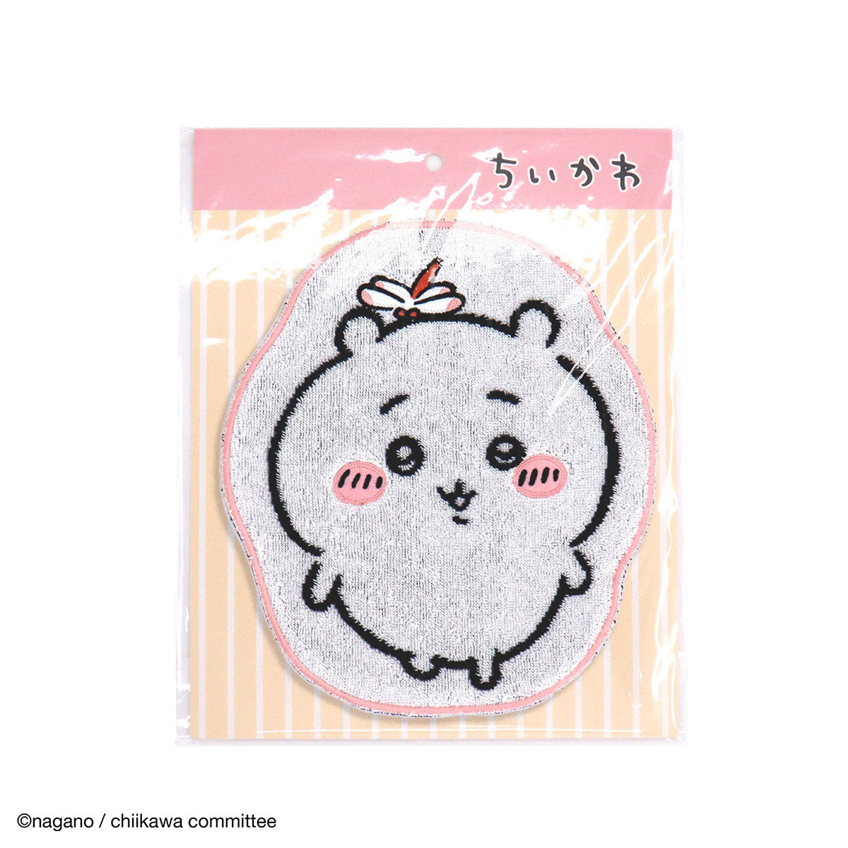 Chiikawa Die-Cut Towel Handkerchief (Pink)