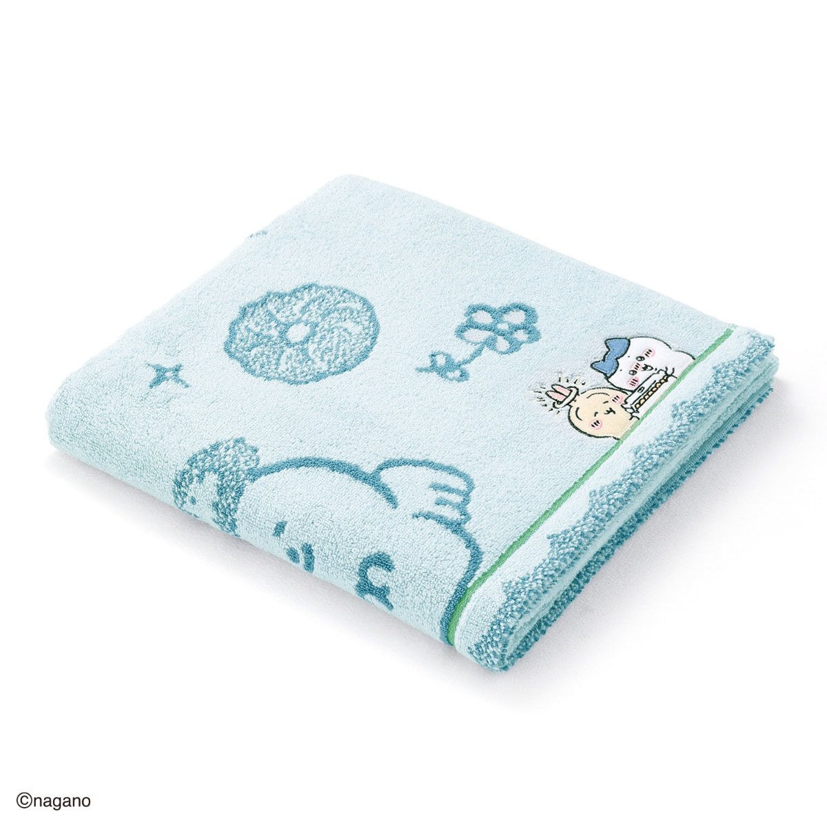 ちいかわ バスタオル（ドーナツ食べよ・ブルー）