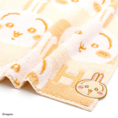 ちいかわ イニシャル タオルハンカチ（うさぎ）